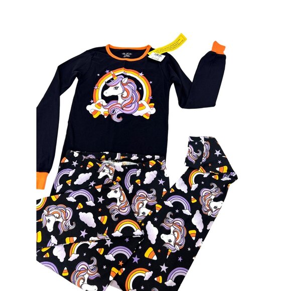 The Children’s Place Girls’ Unicorn Halloween 2-Pc Pajamas 12 Snug Fit Long - Picture 7 of 16